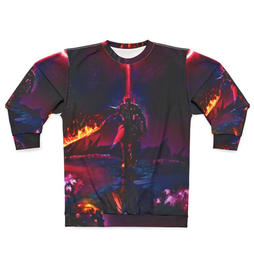 Boss Of The Ring In Flames Dark Fantasy Sweatshirt