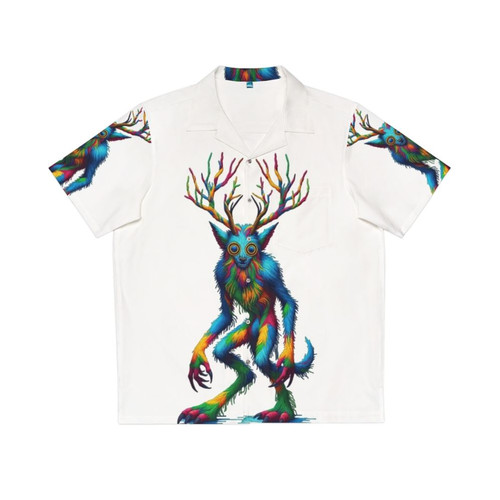 Mythical Wendigo Embroidered Hawaiian Shirt