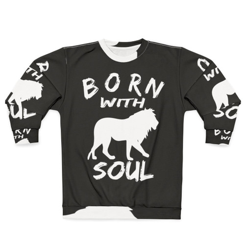 Born With Lion Soul Graphic Sweatshirt