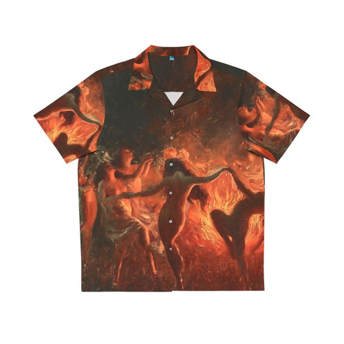 Mythical Fire Dance Hawaiian Shirt featuring ancient fantasy design