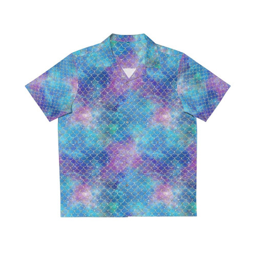 Mermaid scale glitter pattern Hawaiian shirt