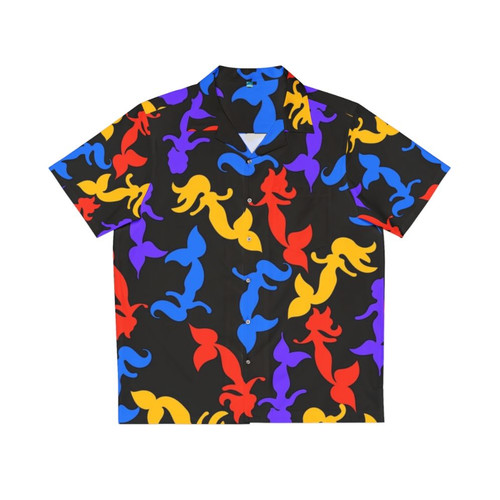 Mermaid pattern hawaiian shirt for women