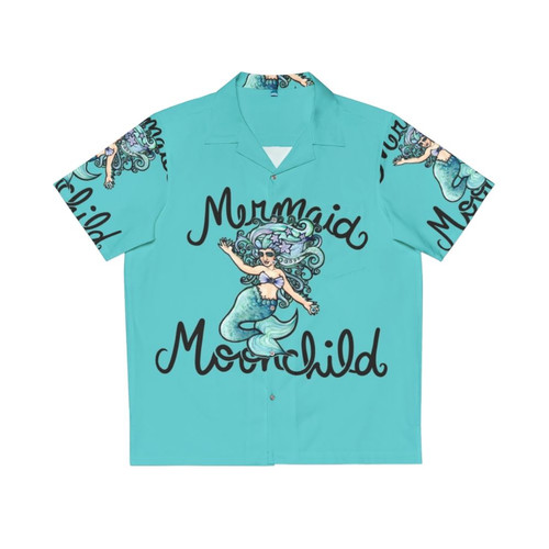 Mermaid Moonchild Hawaiian Shirt - Tropical Goddess Beachwear