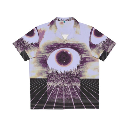 Surreal Hawaiian Shirt 5 with Glitch Art and Vaporwave Design