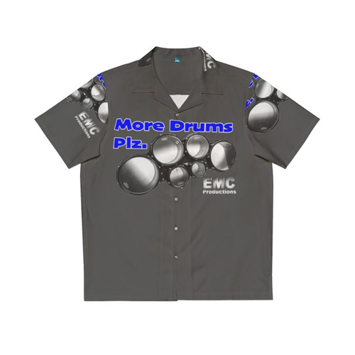 Drum Hawaiian Shirt with "More Drums Please" design
