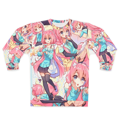 Kawaii anime-inspired neko girl sweatshirt