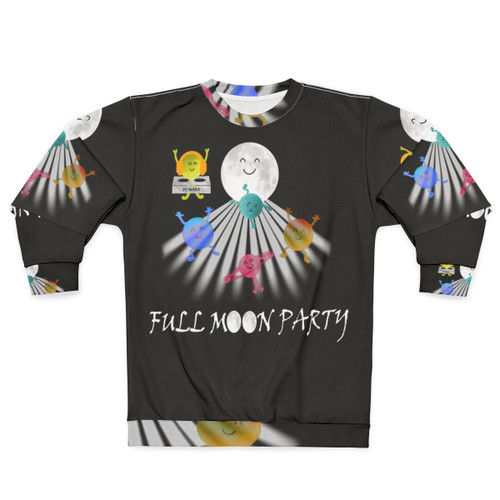 Colorful sweatshirt with full moon party design