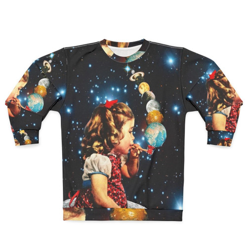 Maker Collage Sweatshirt with Vintage Psychedelic Surreal Design