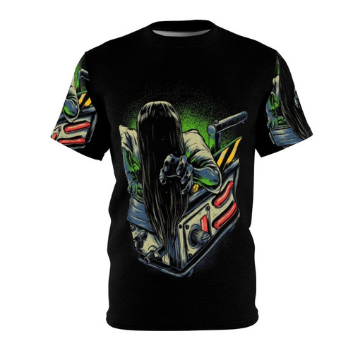 Graphic tee featuring a trapped ghost in a spooky, supernatural design