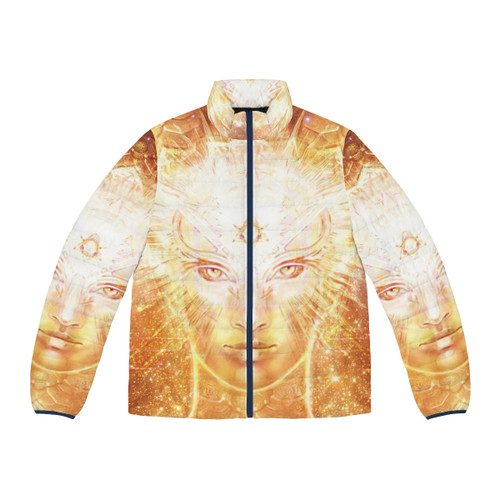 Metatron Archangel Puffer Jacket with Magical Guardian Angel Art