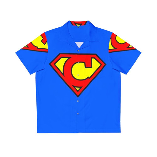 Super Letter C Hawaiian Shirt with DC and Marvel Inspired Superheroes