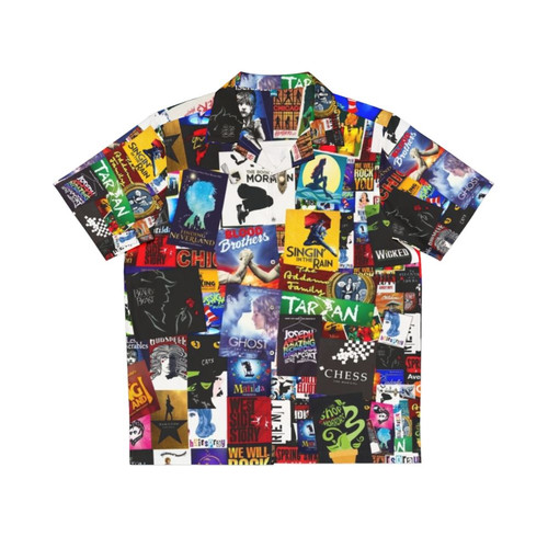 Musical Collage Hawaiian Shirt with Musical Theatre Designs