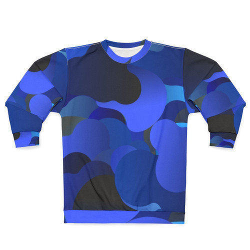 Blue camouflage pattern sweatshirt