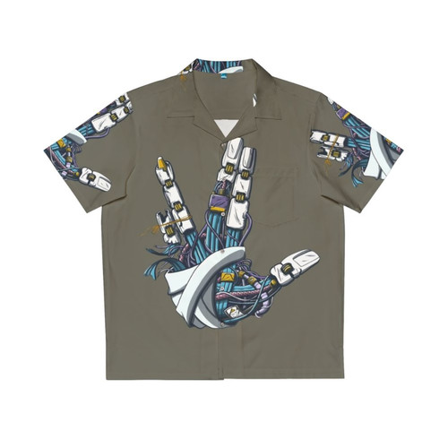 Mecha Vulcan Salute Star Trek Hawaiian Shirt