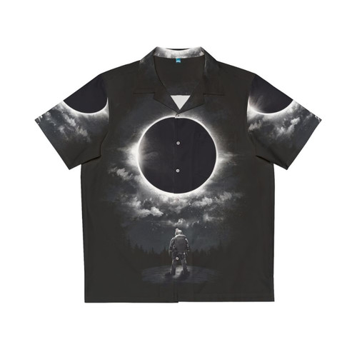 Cosmic Eclipse Hawaiian Shirt with Celestial Graphic