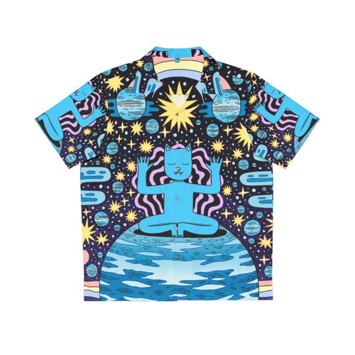 Cosmic Chill Hawaiian Shirt with meditative and mindfulness design