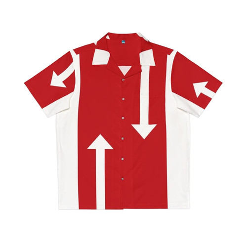 Stylish 60s mod arrows mondrian hawaiian shirt