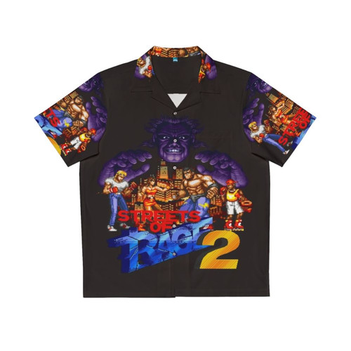 Streets of Rage 2 Hawaiian Shirt with Axel, Blaze, Max, and Skate