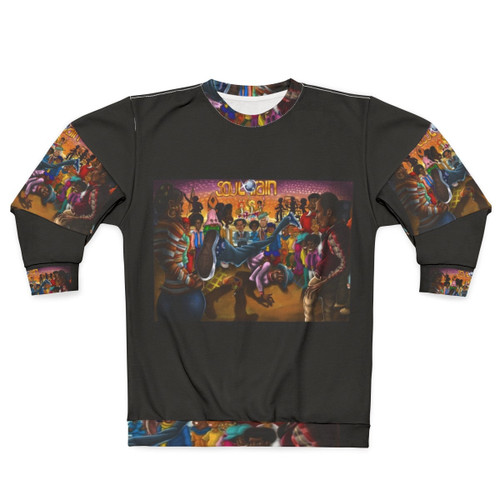 Retro Soul Train Sweatshirt with Afrocentric, 70s 80s Disco Fashion Design