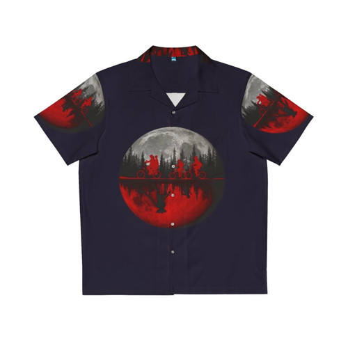 Retro Stranger Things Moon Design Hawaiian Shirt