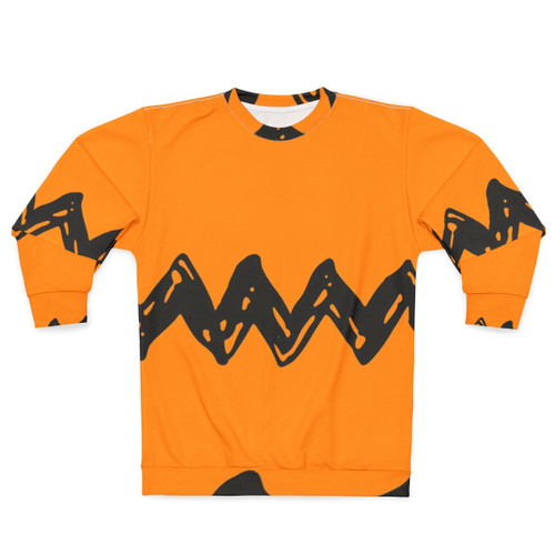 Black ornament sweatshirt with Snoopy and Charlie Brown characters