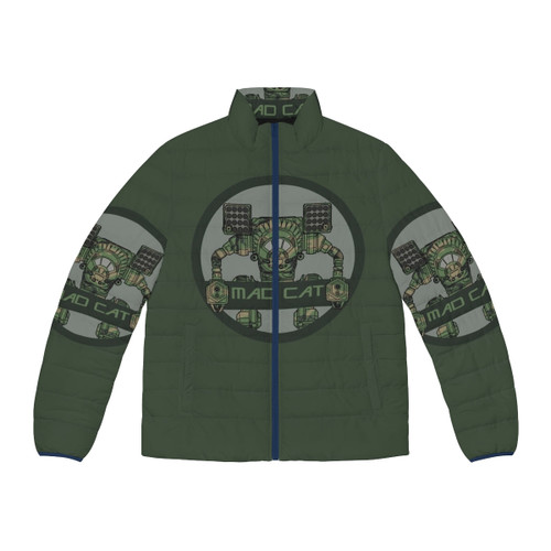 Mechwarrior inspired Mad Cat Mech camo puffer jacket