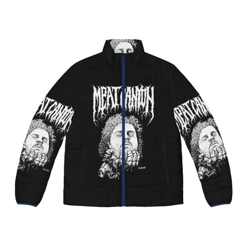 Meatcanyon Nightmare Fuel Puffer Jacket featuring horror-inspired design