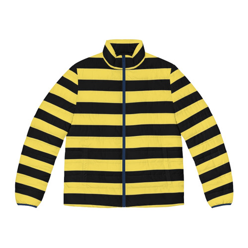 Black and yellow striped puffer jacket inspired by the movie "Me Before You"