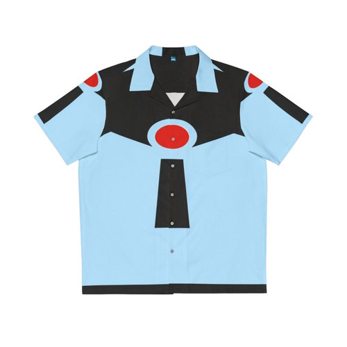 Mr. Incredible wearing a Hawaiian shirt from his glory days