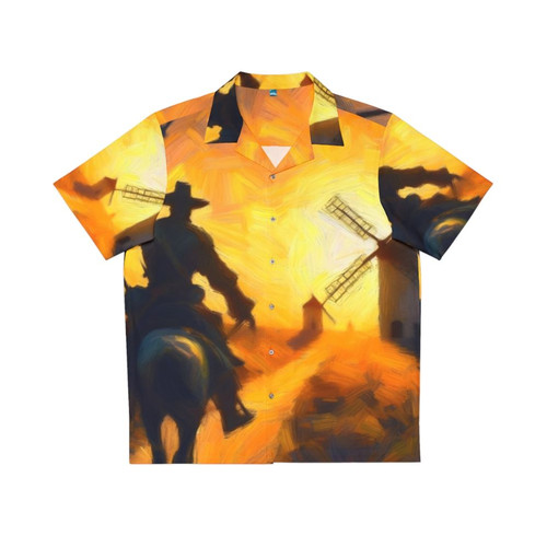 Retro Don Quixote Windmill Hawaiian Shirt