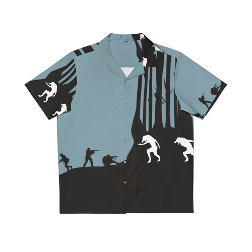 Dog Soldiers werewolf-themed Hawaiian shirt