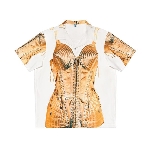 Cone Bra Hawaiian Shirt, 80s Inspired Fashion