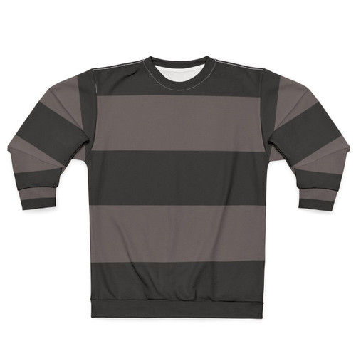 Black and Grey Striped Minimalist Fashion Sweatshirt