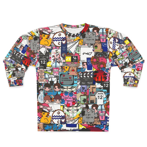 BL-themed sweatshirt with sticker bomb graphic