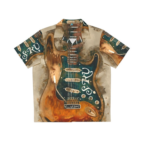 Stevie Ray Vaughan electric guitar Hawaiian shirt