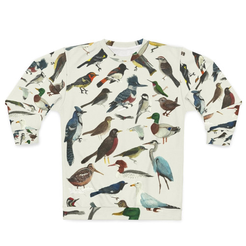 Bird Fanatic Sweatshirt featuring a variety of bird species