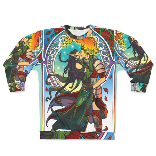 Forest Fire Sweatshirt featuring Chandra Nalaar and Nissa Revane from Magic the Gathering