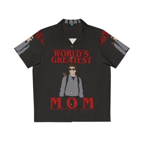 Steve Harrington Hawaiian Shirt with "World's Greatest Mom" text