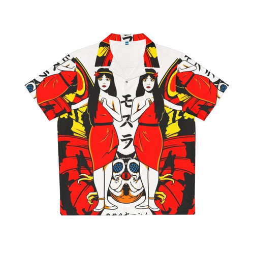 Mothra Inspired Hawaiian Shirt with Kaiju and Fairy Design