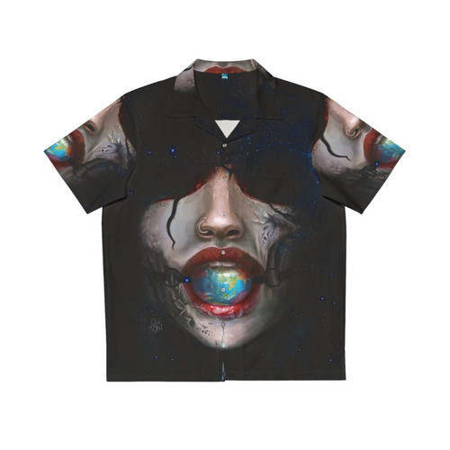 Mother Earth Hawaiian shirt with nature-themed gothic art design