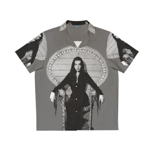 Morticia Addams Hawaiian Shirt with Gothic and Macabre Designs