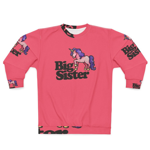 Cute big sister unicorn sweatshirt with legendary animal design