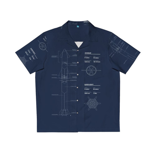 Starship SpaceX Blueprint 2020 Hawaiian Shirt