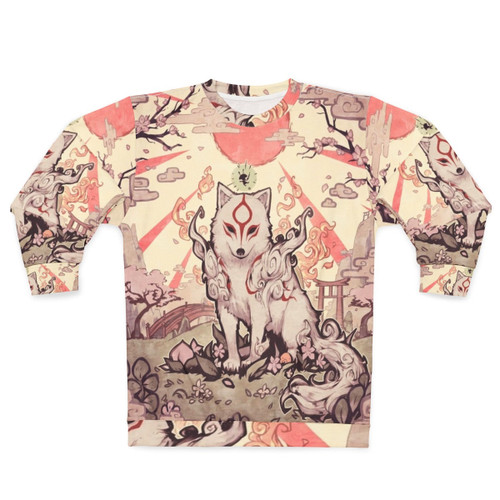 Amaterasu inspired fluffy goddess sweatshirt