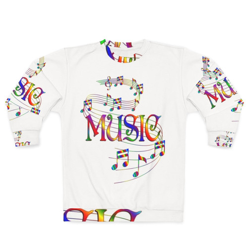 Flowing music notes sweatshirt