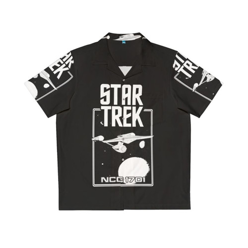 Star Trek Enterprise NCC-1701 Black and White Hawaiian Shirt