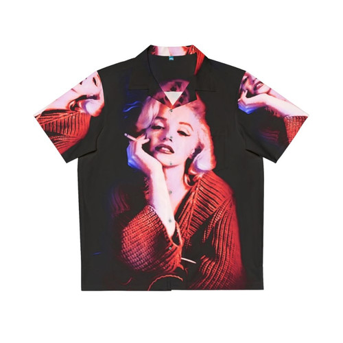 Marilyn Monroe Inspired Blue Smoke Hawaiian Shirt