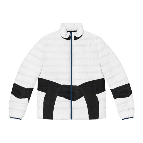 Martial arts black belt puffer jacket for training and outdoor activities