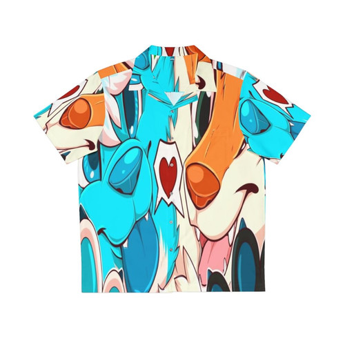 Squishy Face Hawaiian Shirt with Furry Animal Print