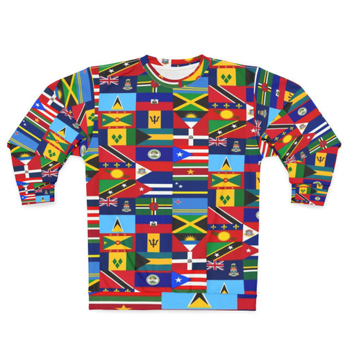 Caribbean flags sweatshirt design